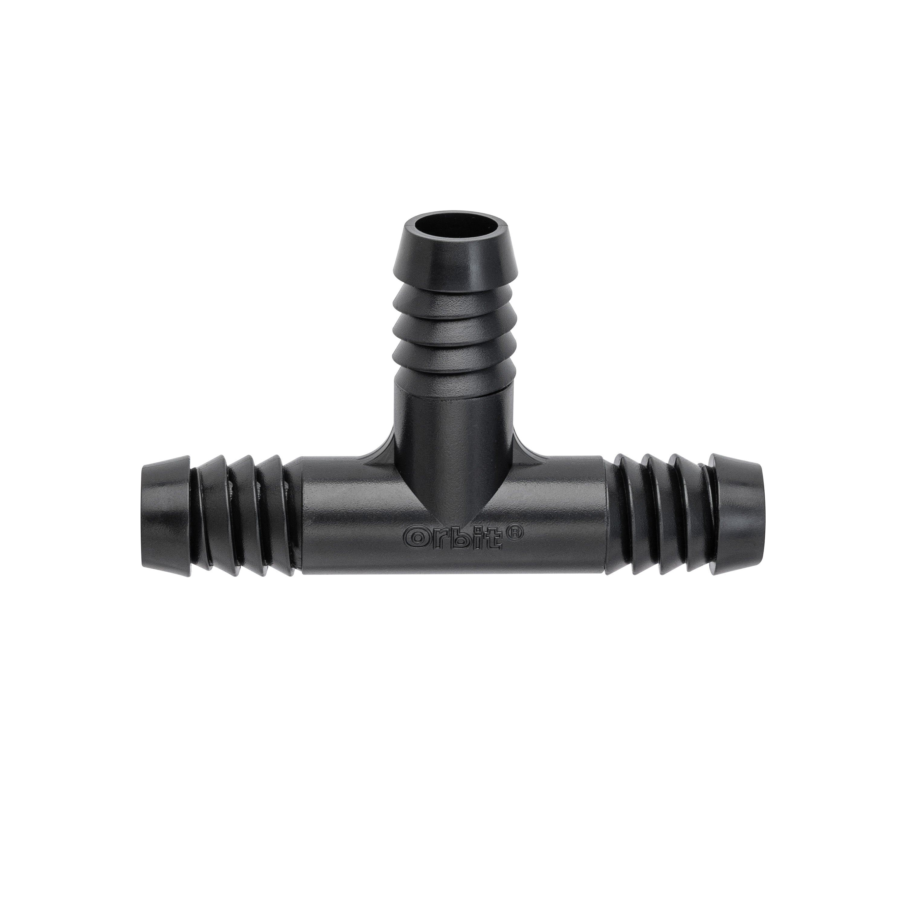 Orbit 94350 Riser Flex Pipe Tee, 1/2 in Connection, Barbed, Plastic, Black - 2