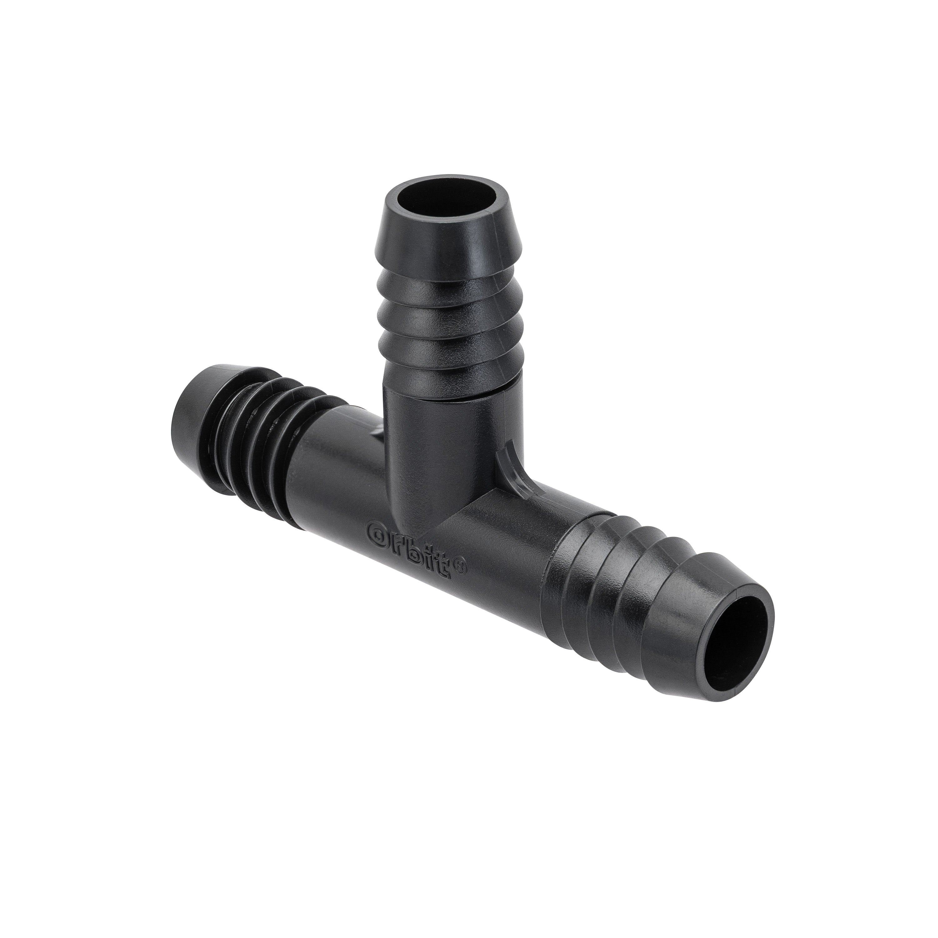 Orbit 94350 Riser Flex Pipe Tee, 1/2 in Connection, Barbed, Plastic, Black - 3