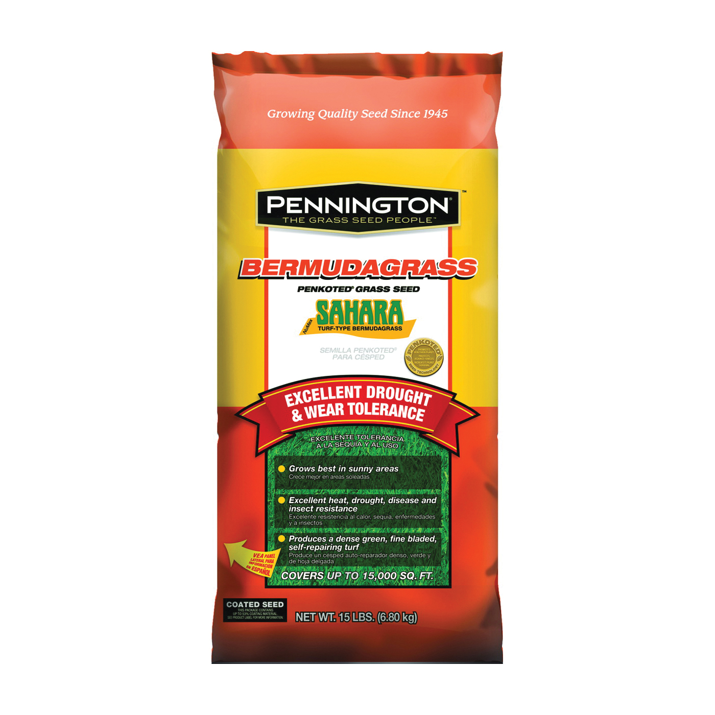 100523123 Bermuda Grass Seed, 15000 sq-ft Coverage Area, 15 lb Bag