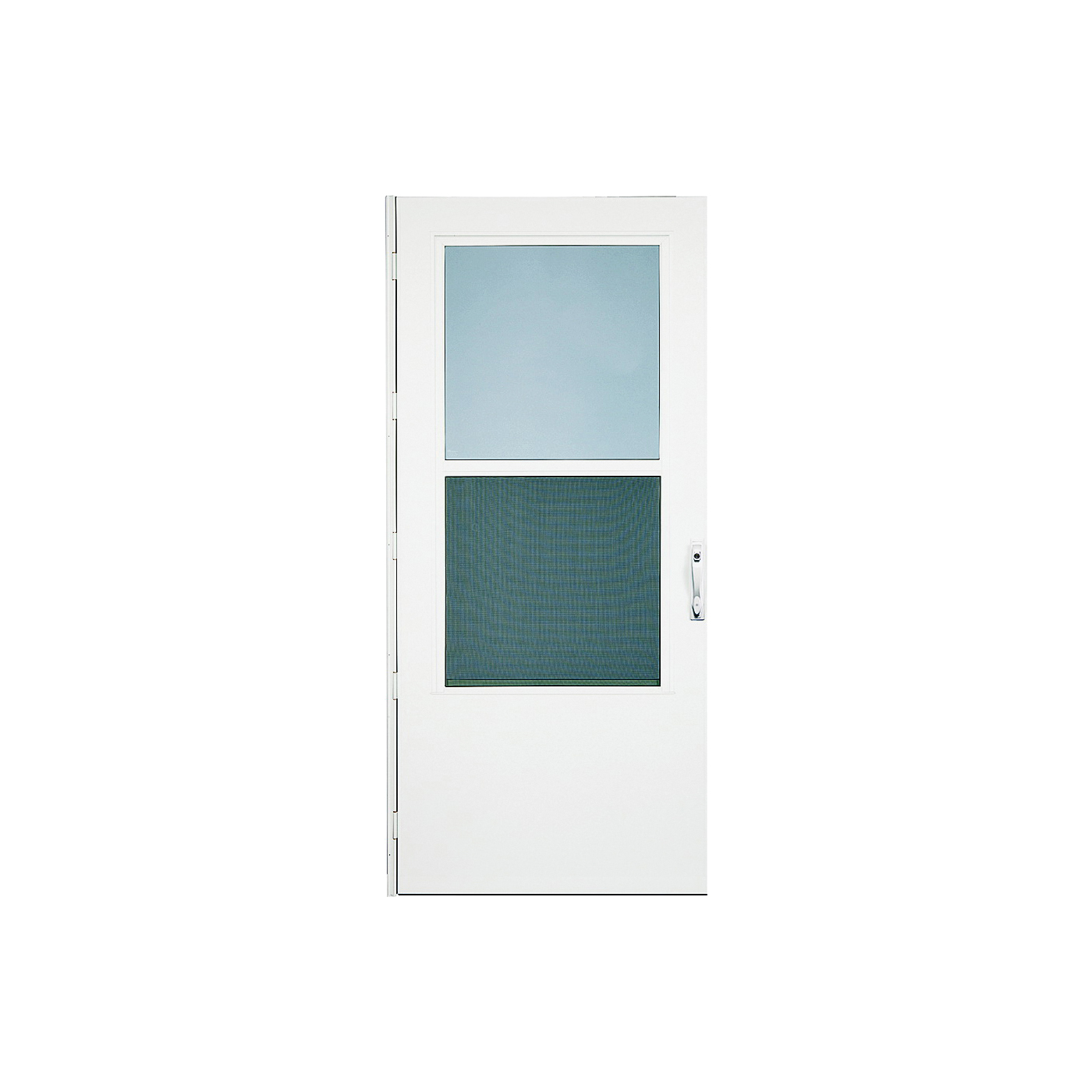 37050031 Storm Door, Wood Core, White