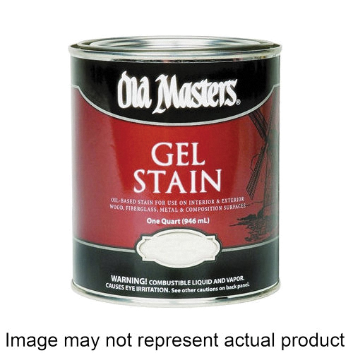 81404 Gel Stain, Semi-Transparent, Oil Base, Spanish Oak, Liquid, 1 qt, Can