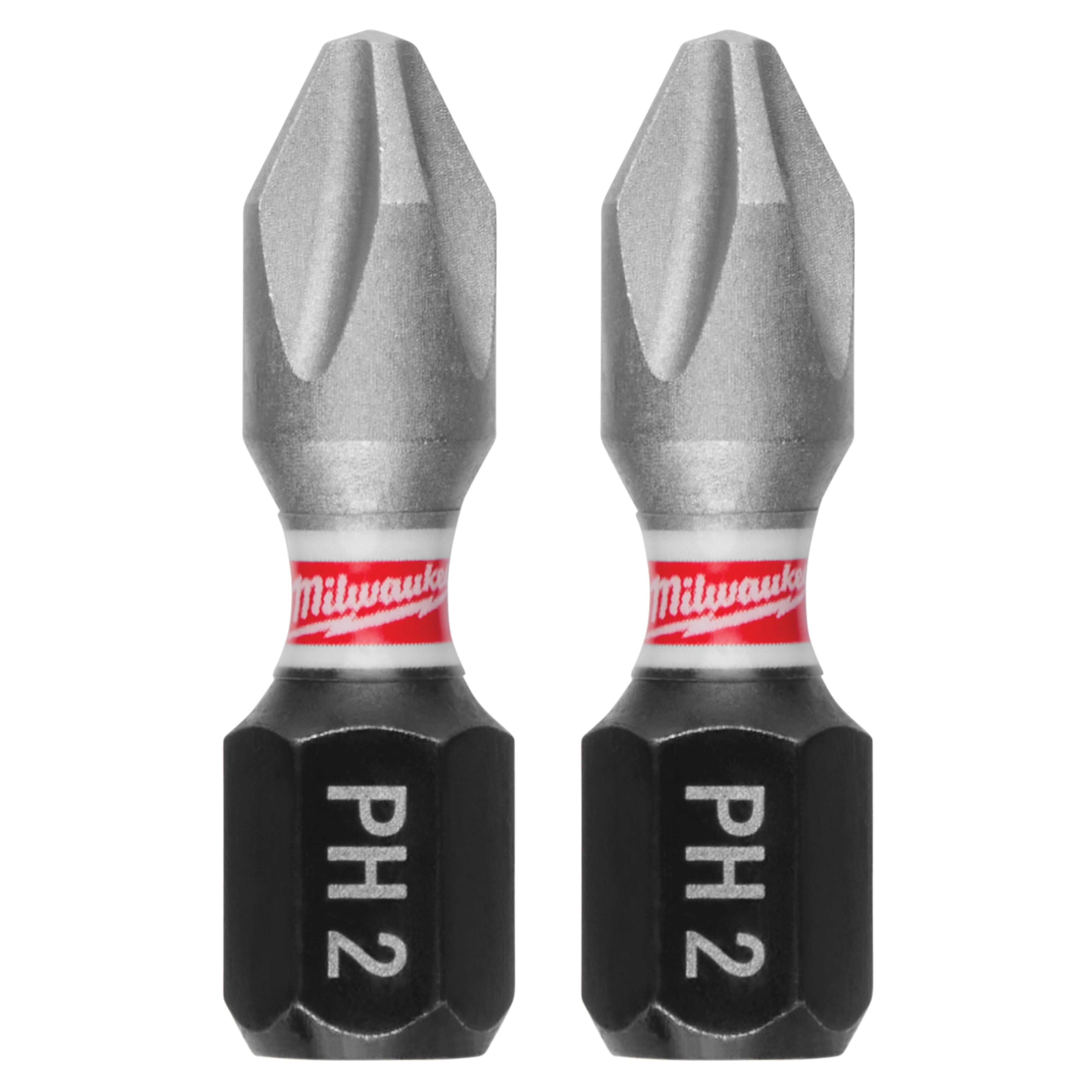 SHOCKWAVE 48-32-4412 Impact-Duty Screwdriver Insert Bit, #2 Drive, Phillips Drive, 1/4 in Shank, Hex Shank