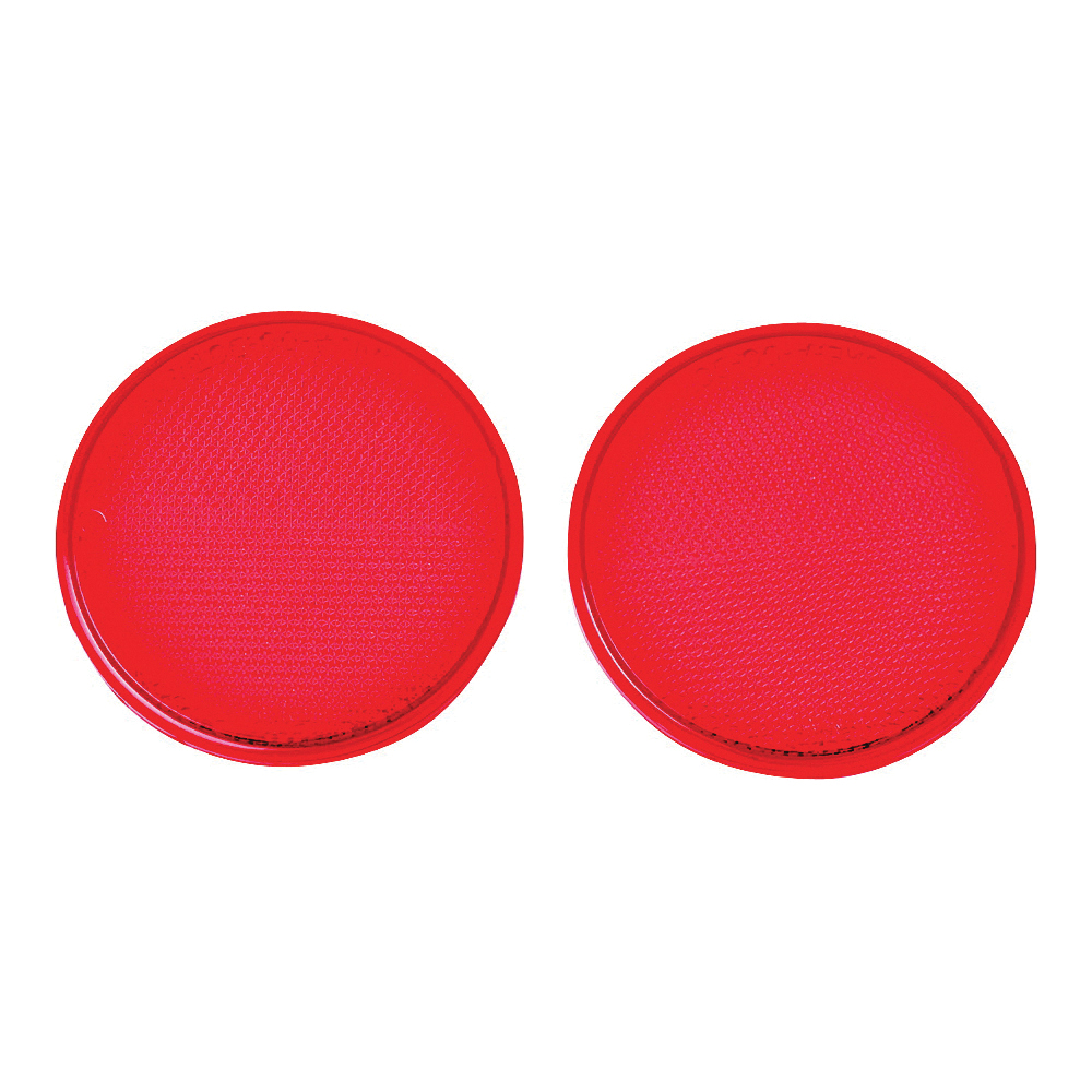 CDRF-4R Carded Reflector, 9.63 in L Post, 3-1/4 in W Reflector, 3-1/4 in H Reflector, Red Reflector