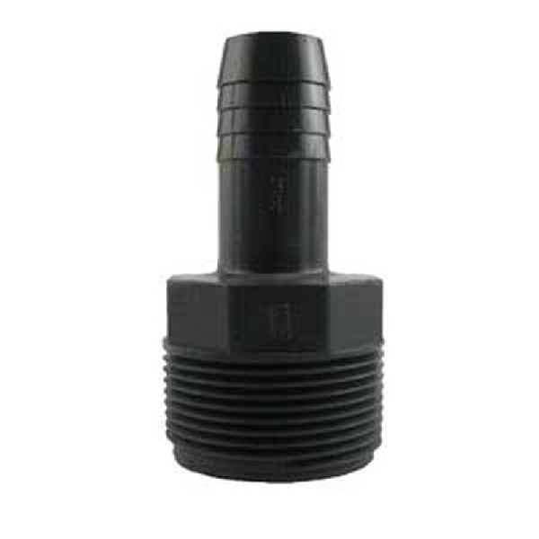 UPPRA-1007 Pipe Adapter, 1 x 3/4 in, MIP x Insert, Polyethylene