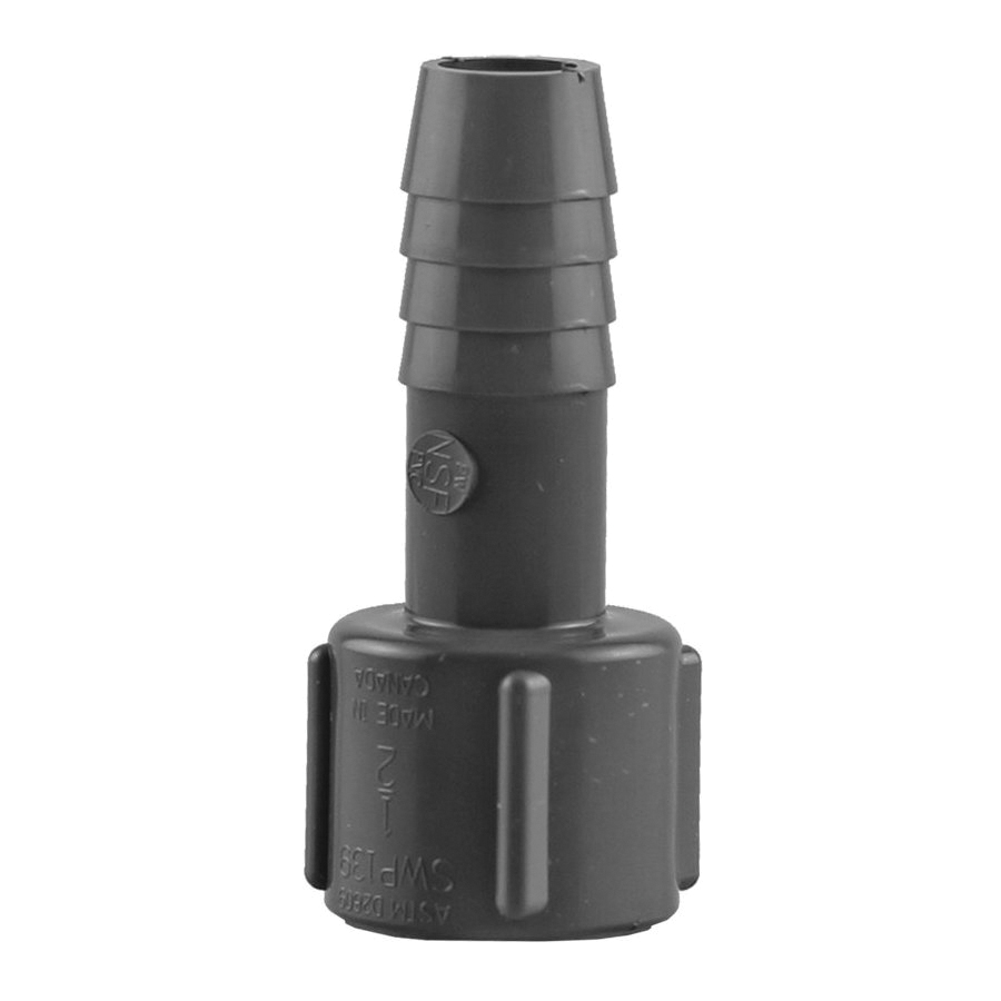 UPVCFA-20 Pipe Adapter, 2 x 2 in, FPT x Insert, PVC