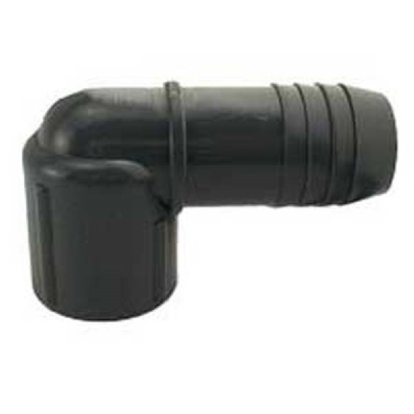 Boshart UPVCFRE-1007 Combination and Reducing Pipe Elbow, 1 x 3/4 in, Insert x FPT, 90 deg Angle, PVC, Black