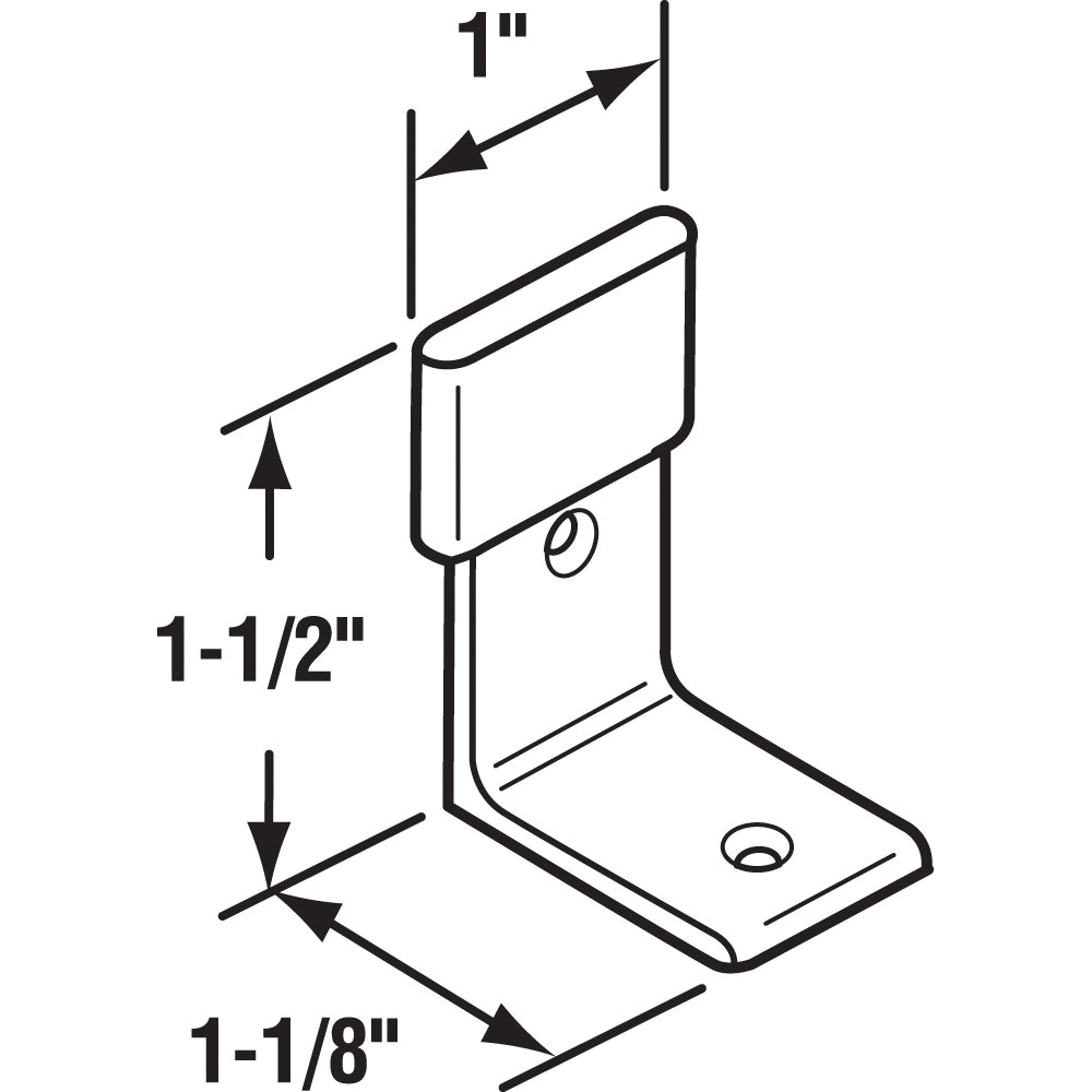 Prime-Line N 6655 Door Guide, Aluminum, White, Floor Mounting - 2
