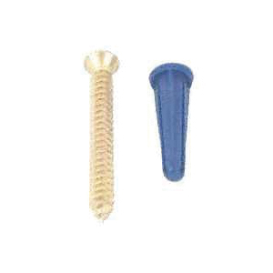 80-88DP ANO Screw and Anchor, 320 lb, Plastic/Steel, Wall