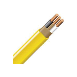 NM-B Building Wire, 12 AWG 2-Conductor Solid Copper Wire With Ground, Sheathed Cable, PVC Insulation, Yellow, Sold by the Foot - 1