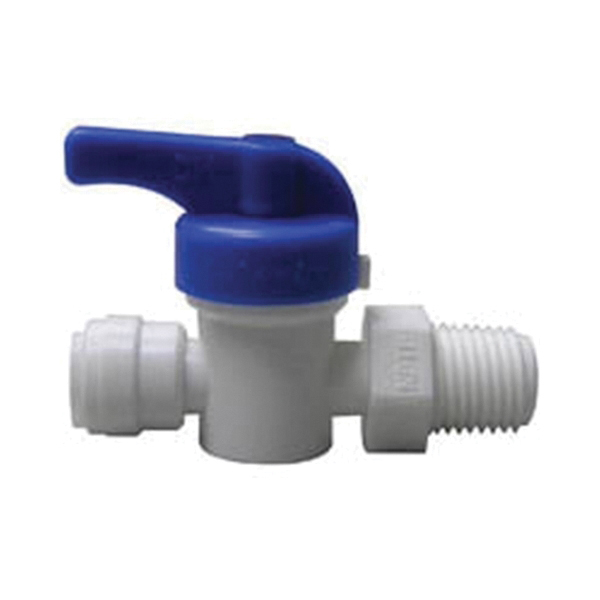 PL-3042 Stop Valve, 3/8 in Connection, Compression x MPT, 150 psi Pressure, Manual Actuator, CPVC Body