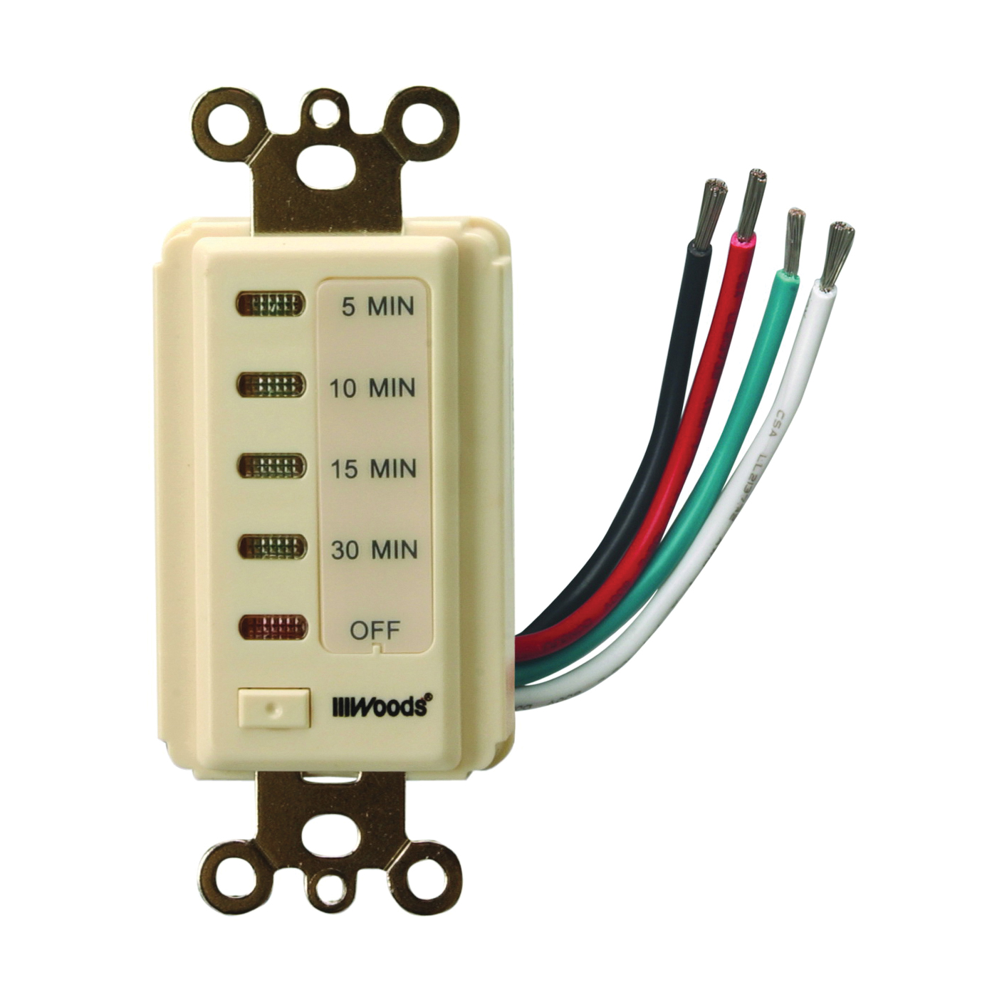 59720WD Digital Countdown Timer, 15 A, 120 V, 1800 W, 5 to 30 min Time Setting, Light Almond