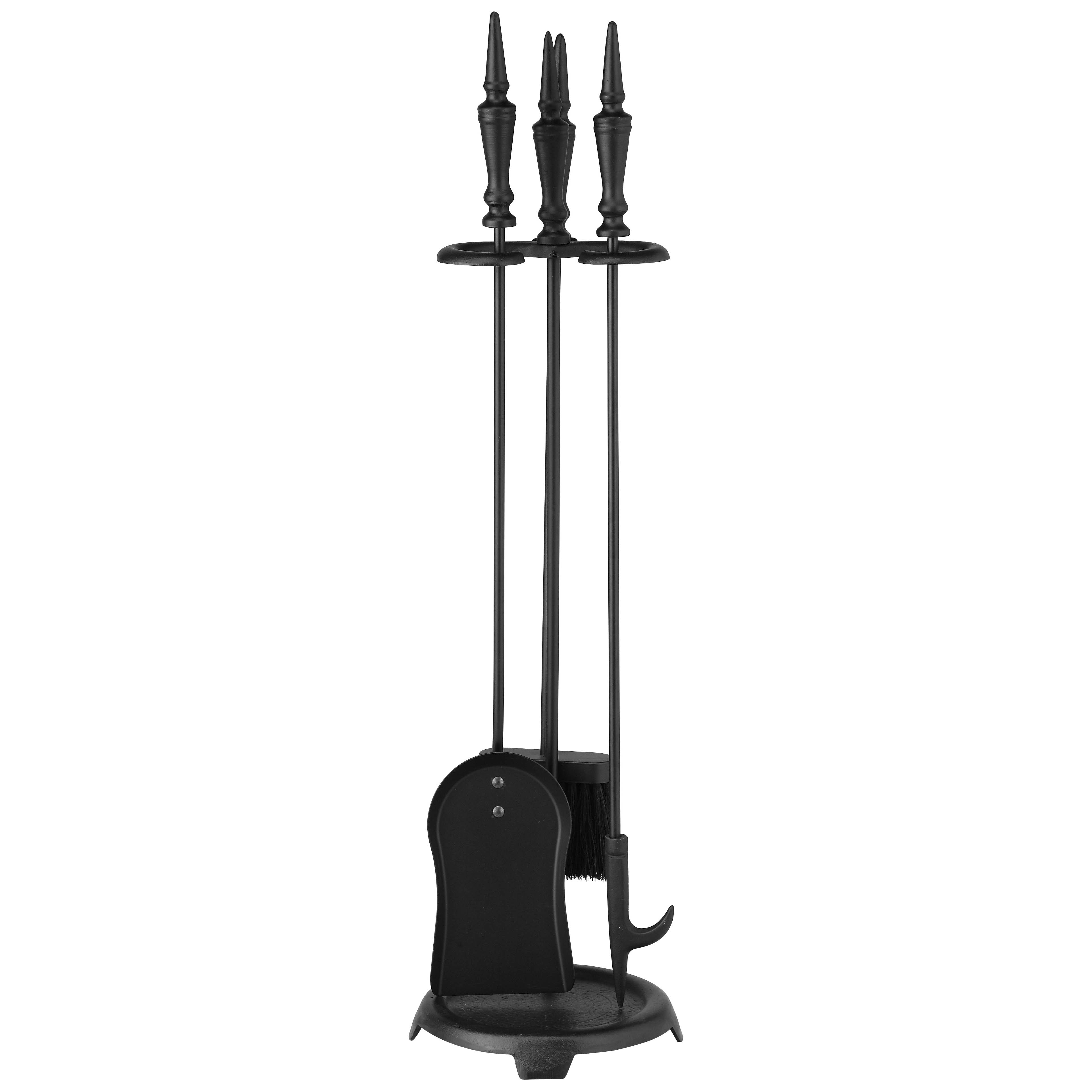 T40100BK-C3L Tool Set with Stand, Steel, Black, Black Powder-Coated, 4-Piece
