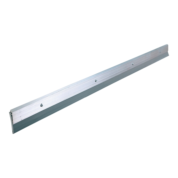 A54/36H Door Sweep, 36 in L, 1-1/4 in H, Aluminum Flange, Vinyl Insert, Silver