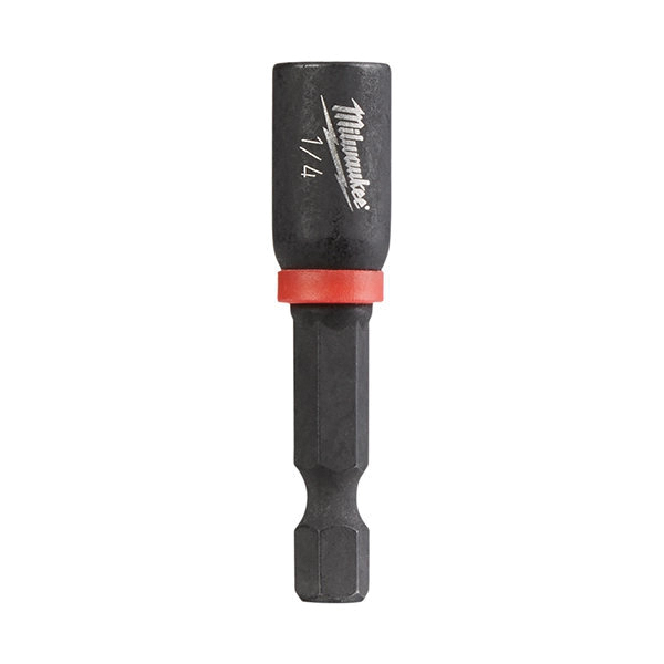 SHOCKWAVE 49-66-4502 Impact-Duty Magnetic Nut Driver, 1/4 in Drive, 1-7/8 in L, 1 in L Shank, Hex Shank