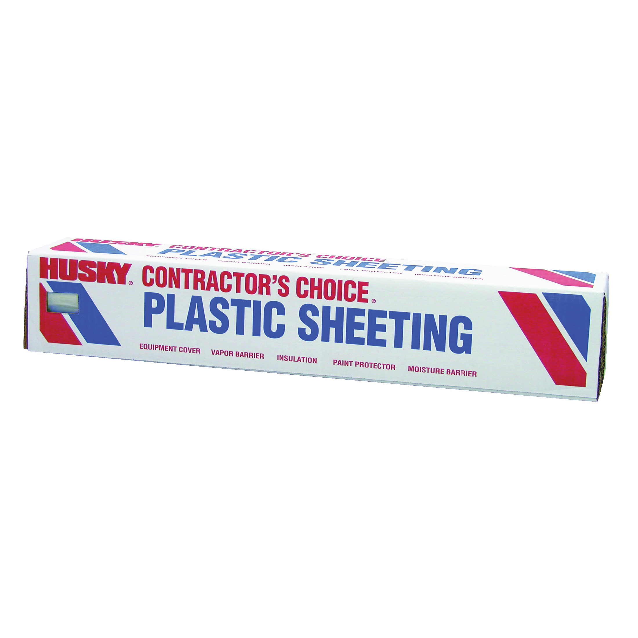 CF1020C Painter's Sheeting, 100 ft L, 20 ft W, 10 mil Thick, Polyethylene Backing, Clear