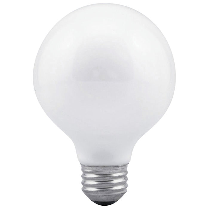 15882 Incandescent Lamp, 40 W, G25 Lamp, Medium E26 Lamp Base, 260 Lumens, 2850 K Color Temp, Soft White Light