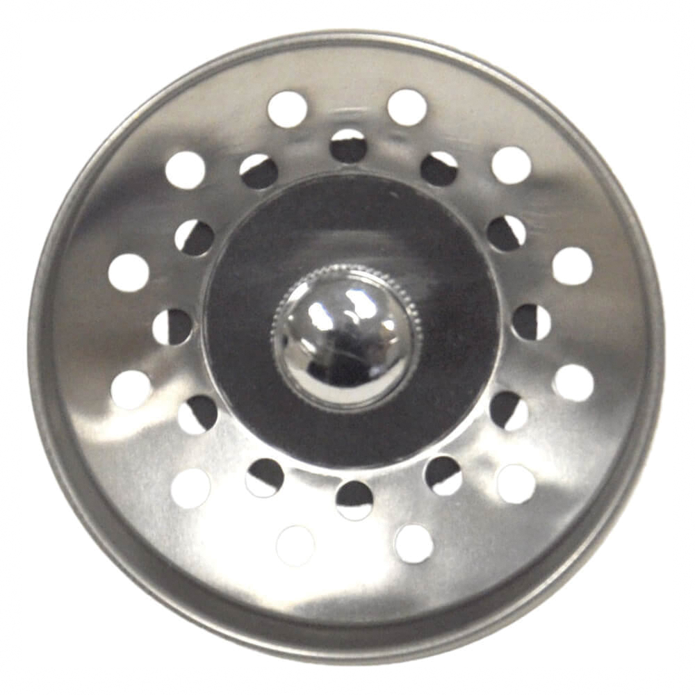 81092 Basket Strainer, 3-1/2 in Dia, Plastic/Stainless Steel, Chrome, For: Universal Lavatory and Sinks