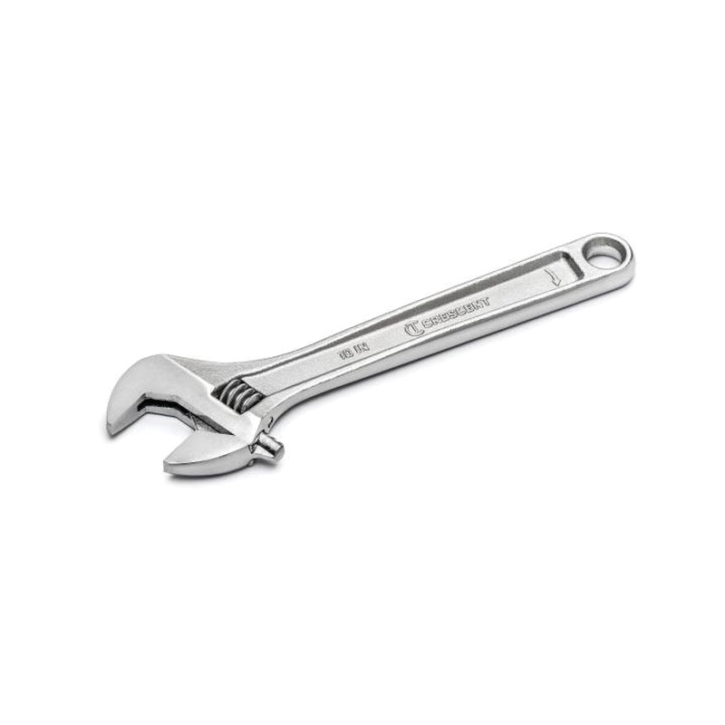 AC210VS Adjustable Wrench, 10 in OAL, 1.313 in Jaw, Steel, Chrome-Plated, Non-Cushion Grip Handle