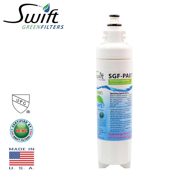 SGF-PA07 Refrigerator Water Filter, 0.5 gpm, Coconut Shell Carbon Block Filter Media