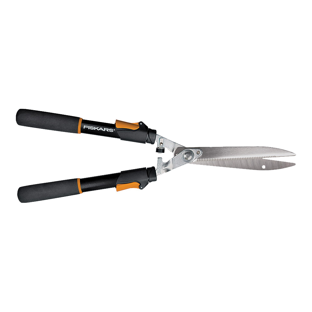 91696935 Hedge Shear, Serrated Blade, 10 in L Blade, Steel Blade, Steel Handle, Telescopic Handle