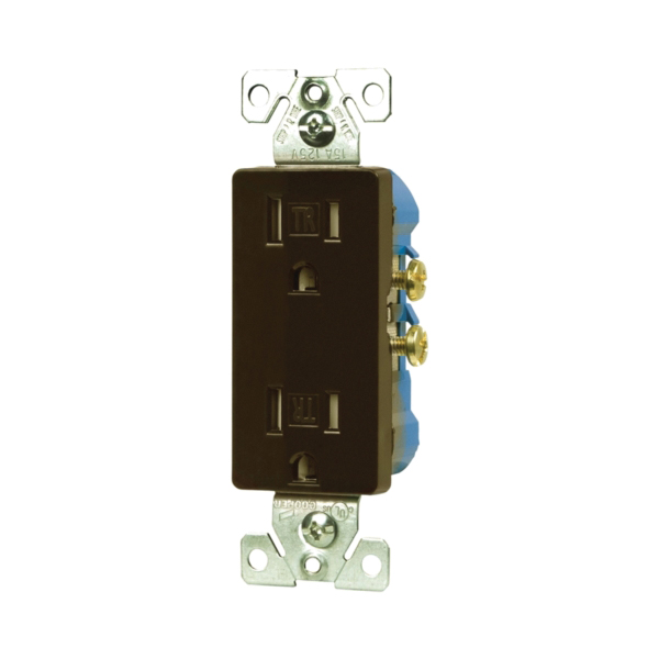 TR1107RB-SP-L Duplex Receptacle, 2 -Pole, 15 A, 125 V, Push-in, Side Wiring, NEMA: 5-15R, Oil-Rubbed Bronze
