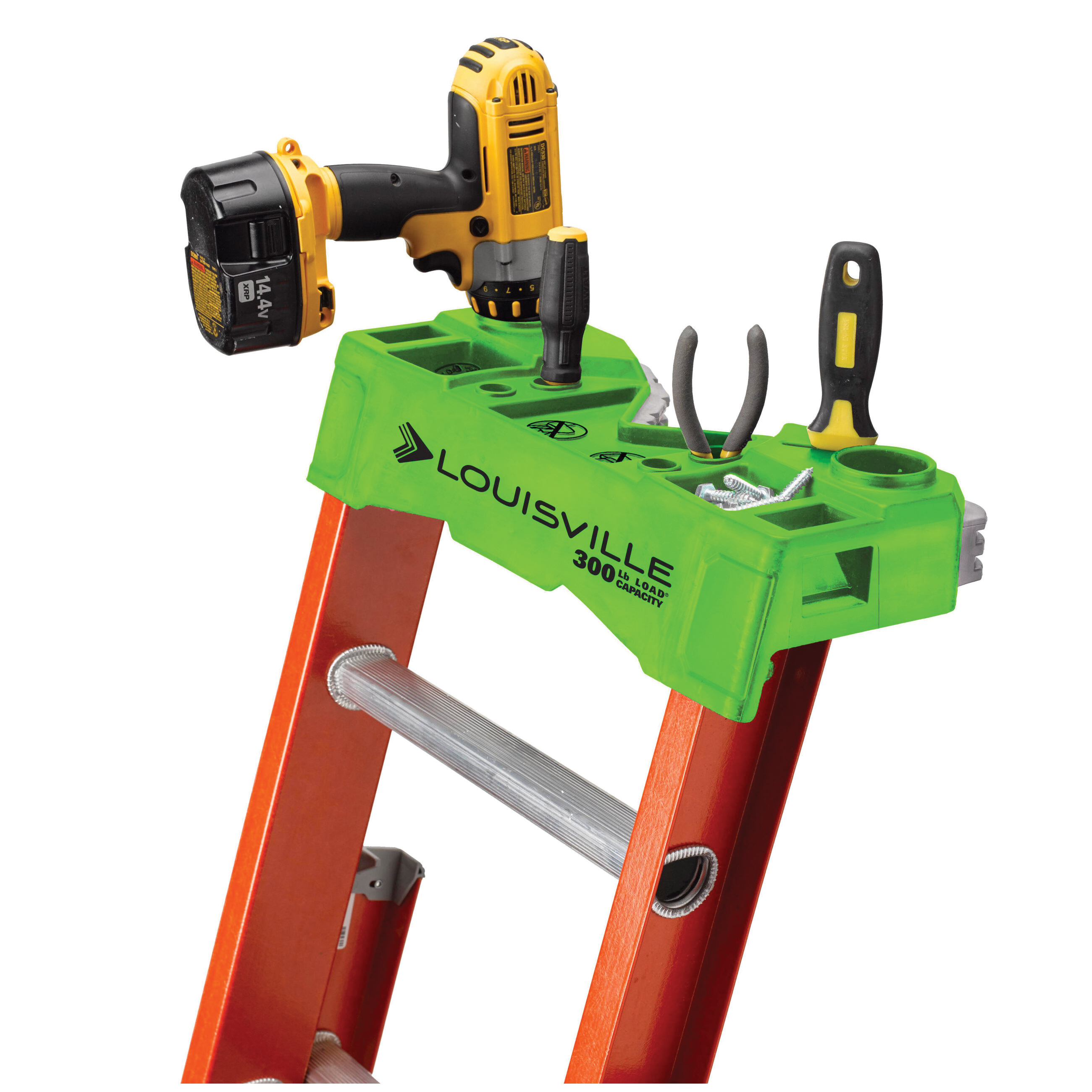 Louisville L-3022-20PT Extension Ladder, 240 in H Reach, 300 lb, 20-Step, 1-1/2 in D Step, Fiberglass, Orange - 3
