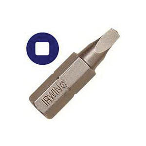 3512072C Insert Bit, #3 Drive, Square Recess Drive, 1/4 in Shank, Hex Shank, 1 in L, Tool Steel