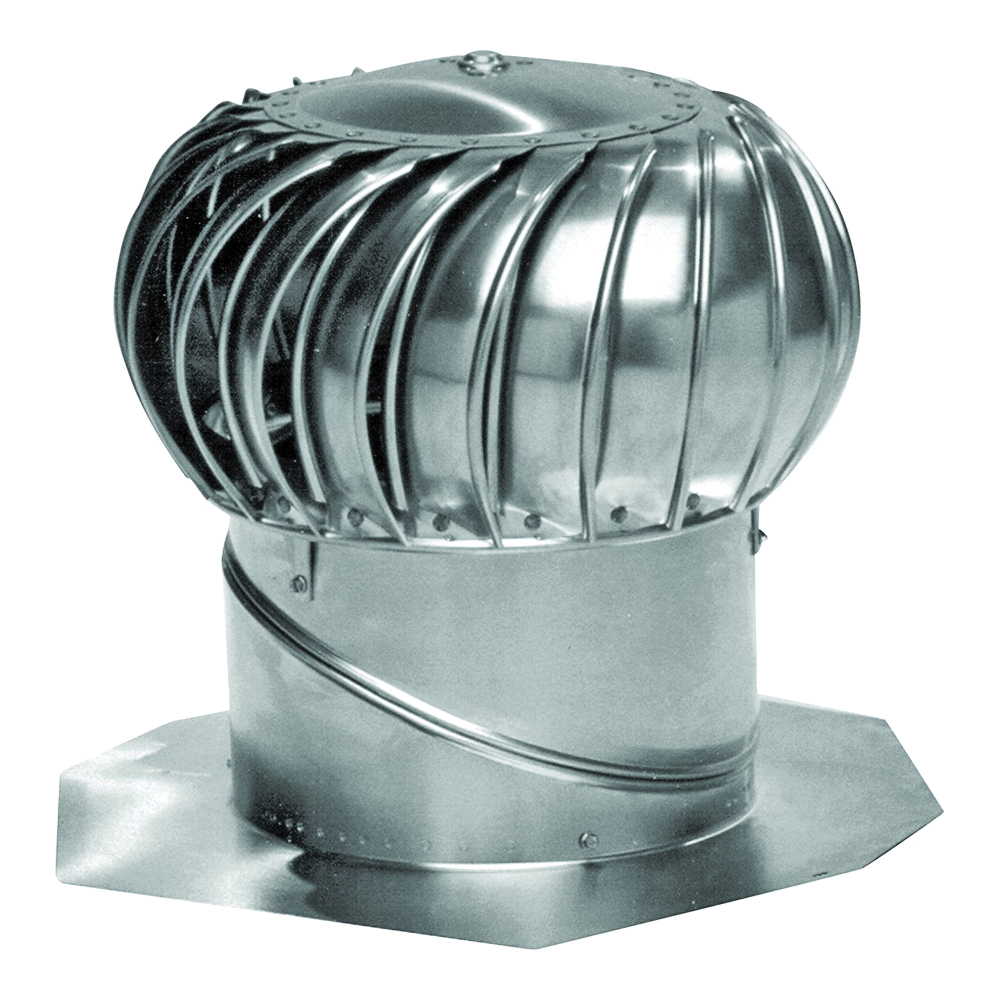 Whirlybird BIB14 Turbine Ventilator, Mill, 14 in Dia Throat, Aluminum, Silver