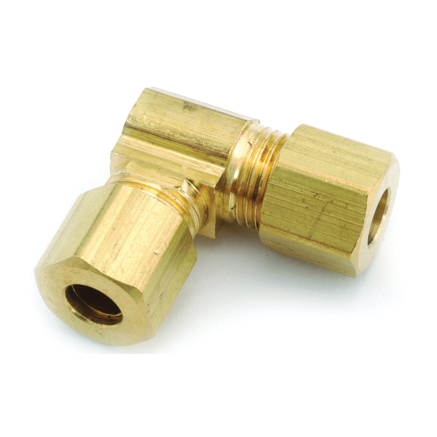 Anderson Metals 750065-10 Tube Union Elbow, 5/8 in, 90 deg Angle, Brass, 150 psi Pressure - 1