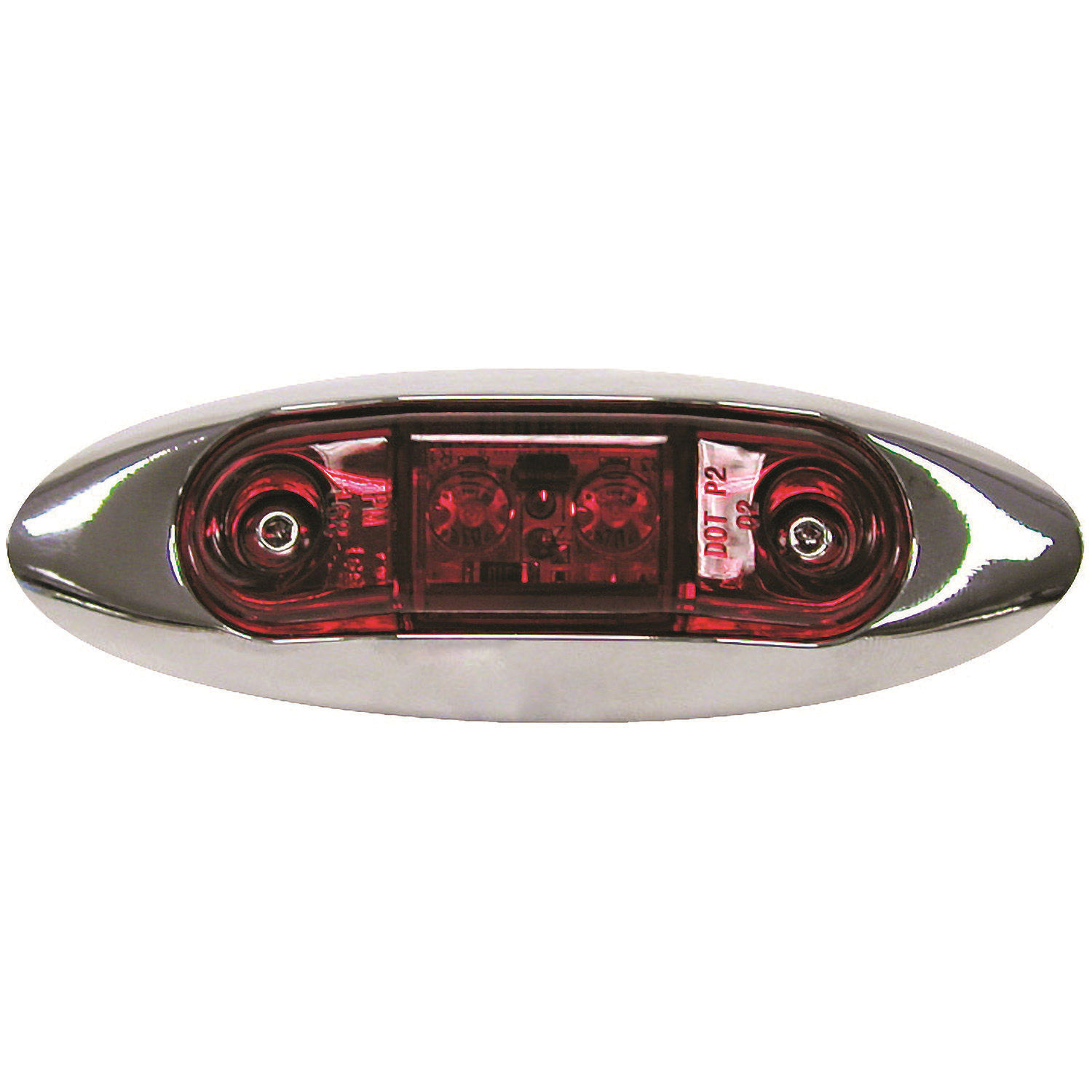 V168XR Mini Side Marker/Clearance Light, 9 to 16 V, LED Lamp, Red Lens, Surface Mounting