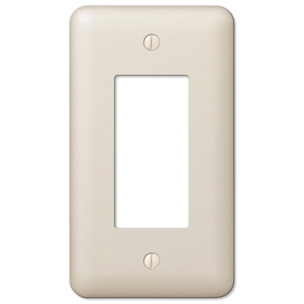 935RAL Switch Wallplate, 5 in L, 2-13/16 in W, 1 -Gang, Steel, Light Almond, Matte