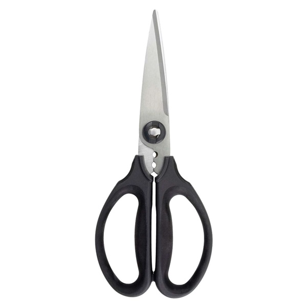 Good Grips 1072121 Kitchen and Herb Scissors, Stainless Steel Blade, Plastic Handle, Black, 8-3/4 in OAL - 1