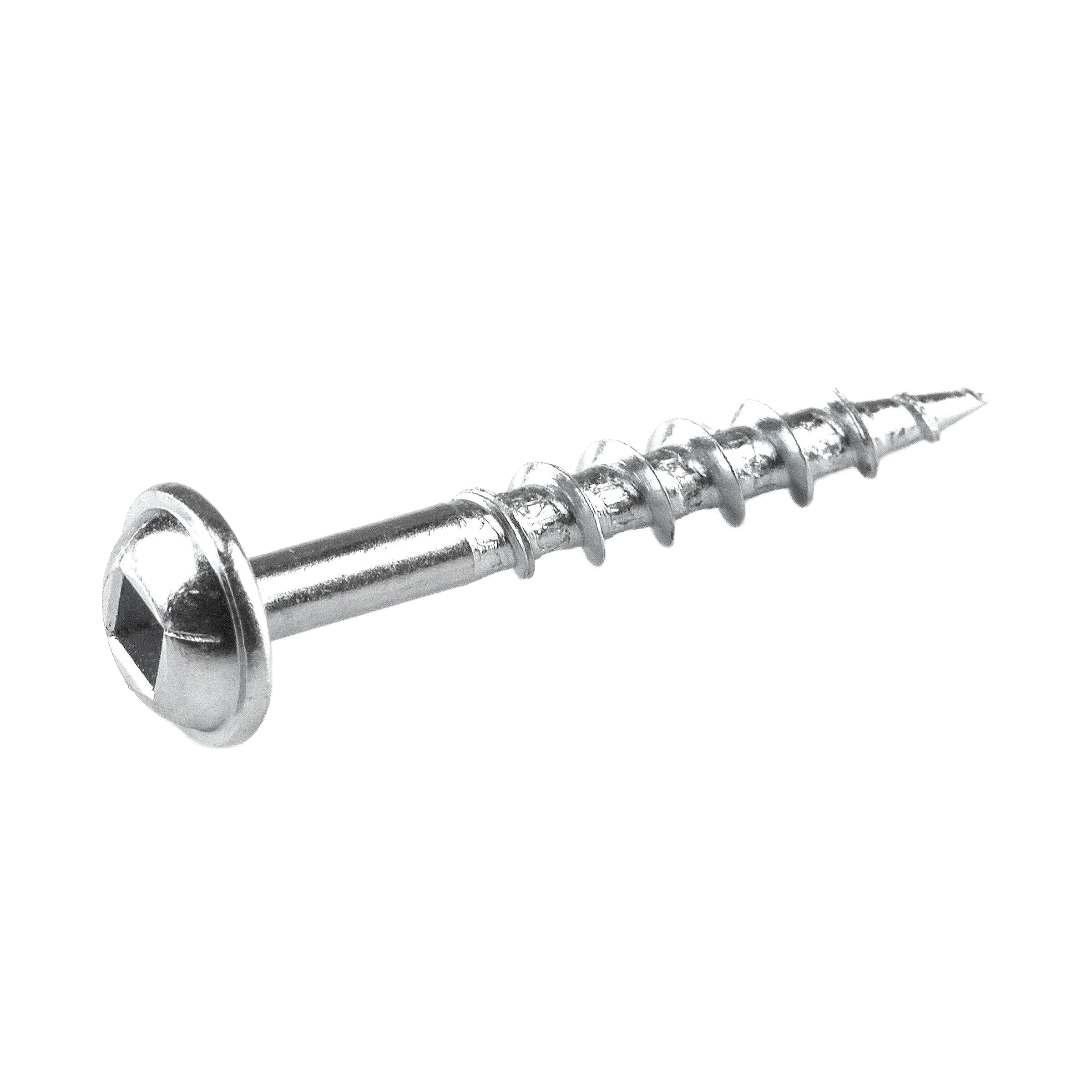 SML-C150-100 Pocket-Hole Screw, #8 Thread, 1-1/2 in L, UNC Thread, Maxi-Loc Head, Square Drive, Carbon Steel