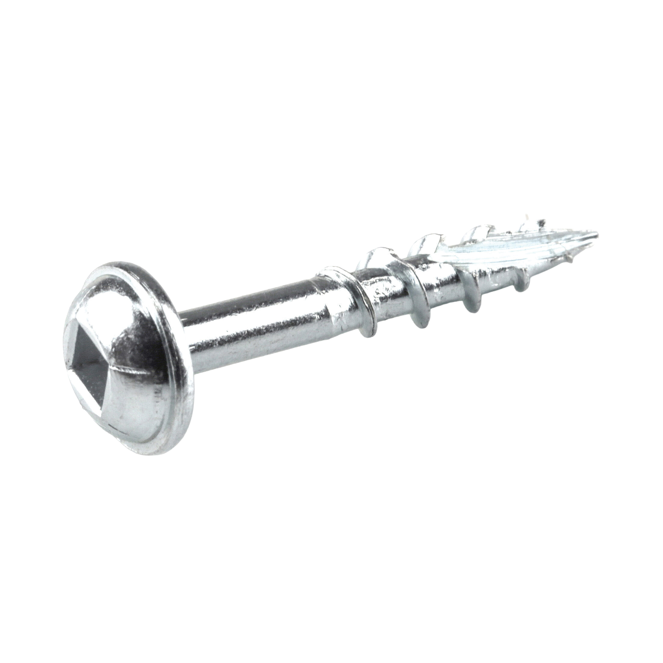 SML-C2-50 Pocket-Hole Screw, #8 Thread, 2 in L, UNC Thread, Maxi-Loc Head, Square Drive, Carbon Steel, Zinc-Plated