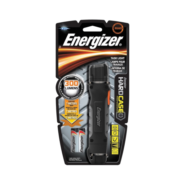 TUF2AAPE Flashlight, AA Battery, Alkaline Battery, LED Lamp, 300 Lumens, 38 m Beam Distance, 30 hr Run Time