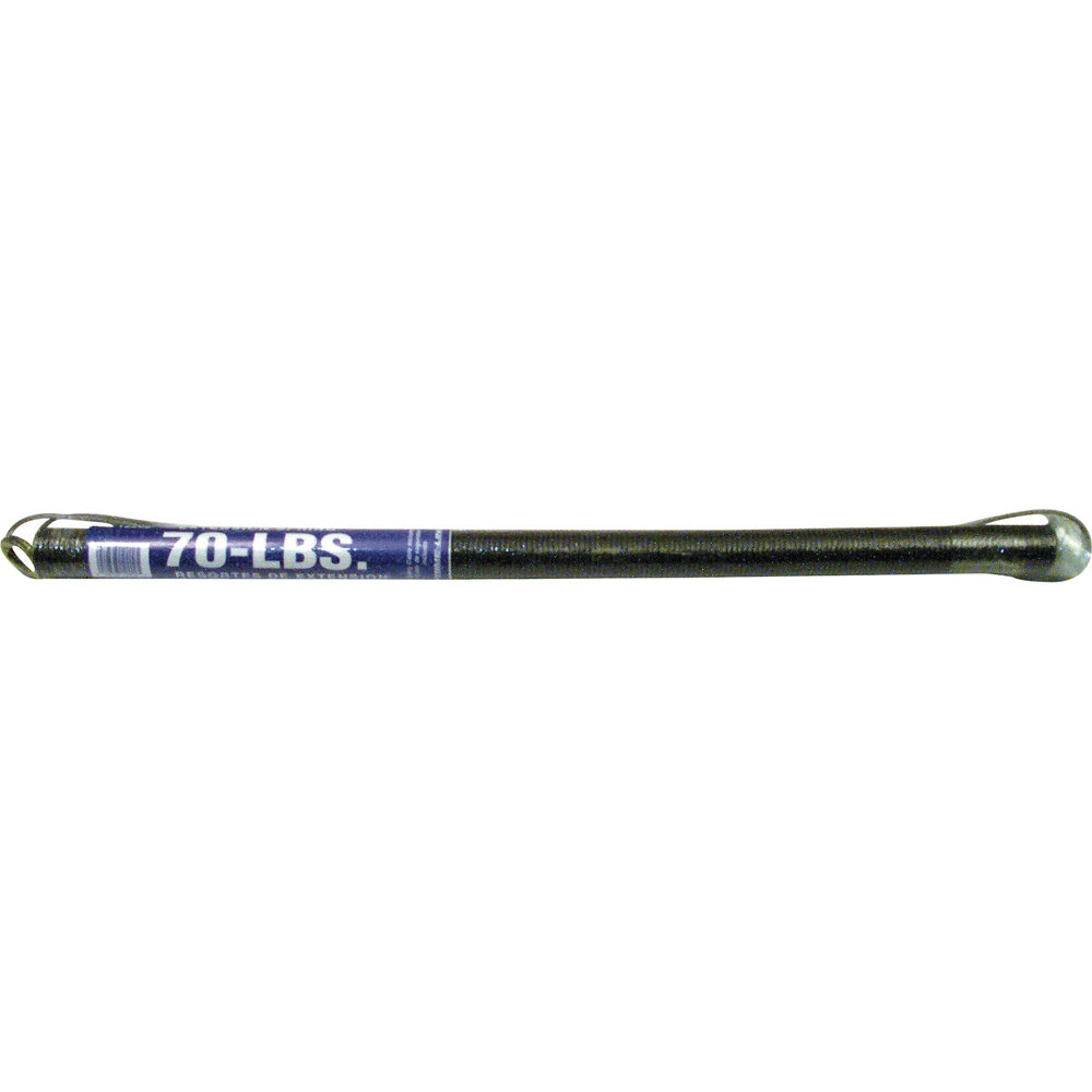 GD 12202 Extension Spring, 1-19/64 in OD, 25 in OAL, Carbon Steel, Galvanized, Loop End, 70 lb