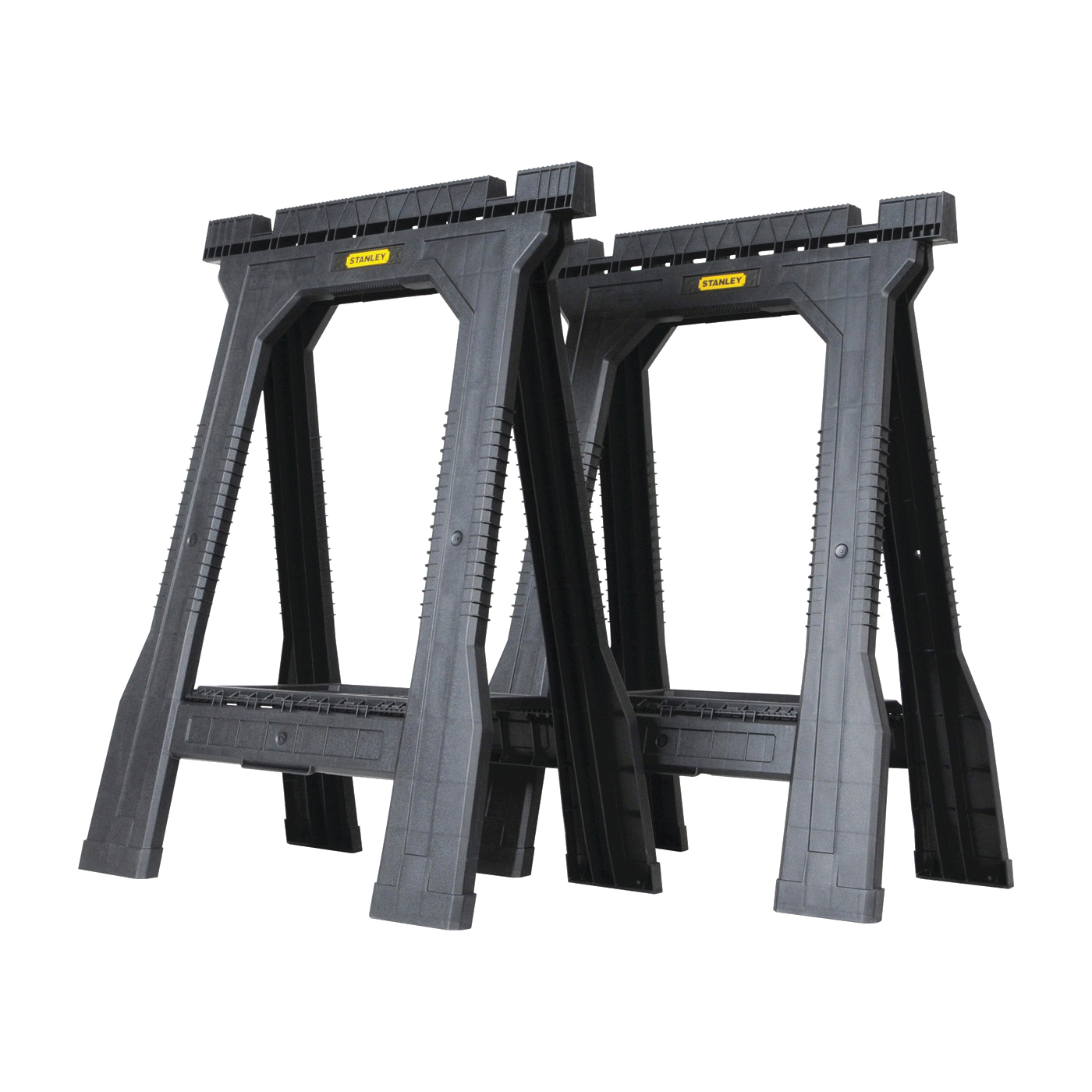 STST60952 Folding Sawhorse, 800 lb, 5 in W, 32 in H, 22-1/2 in D, Plastic, Black