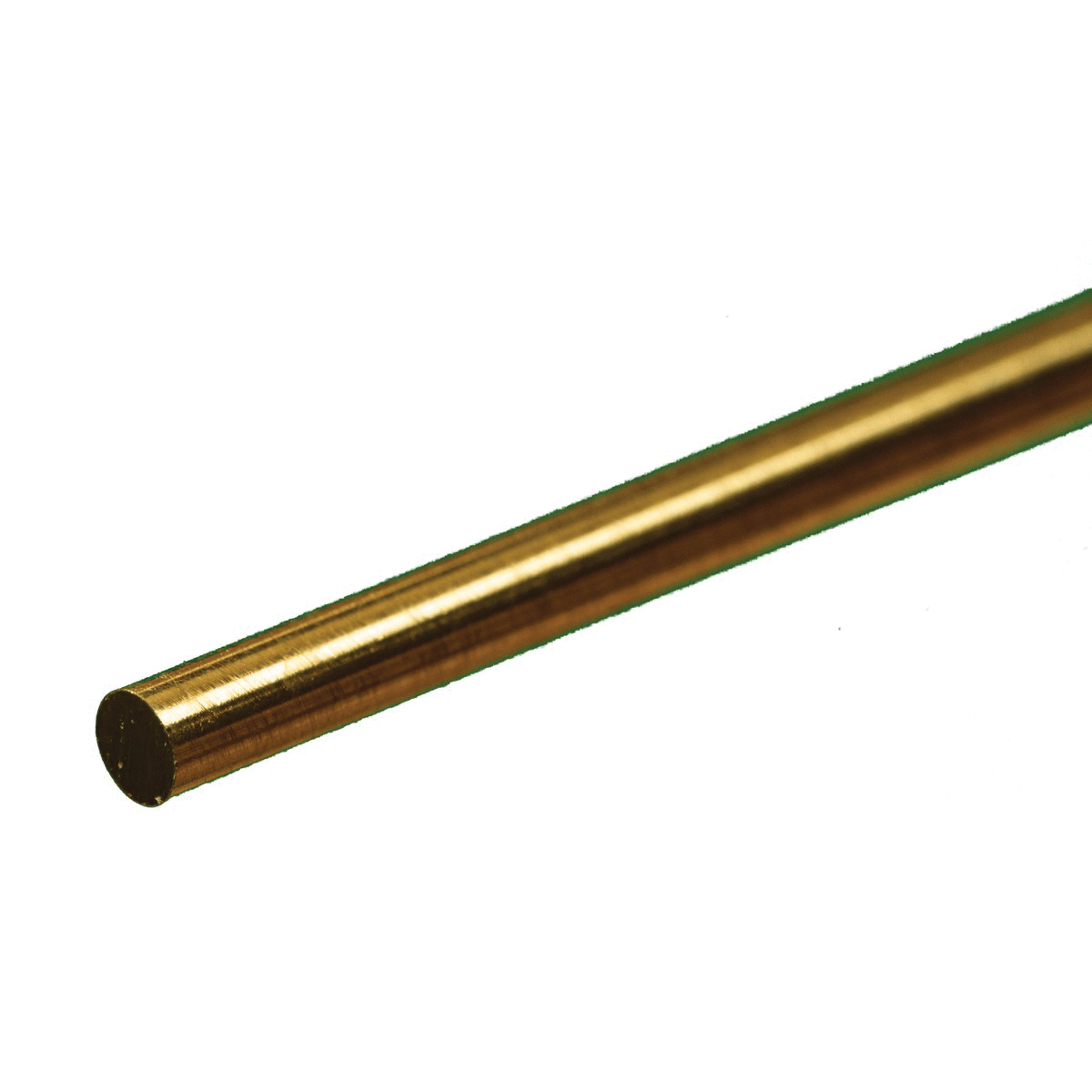 8164 Decorative Metal Rod, 1/8 in Dia, 12 in L, 260 Brass, 260 Grade