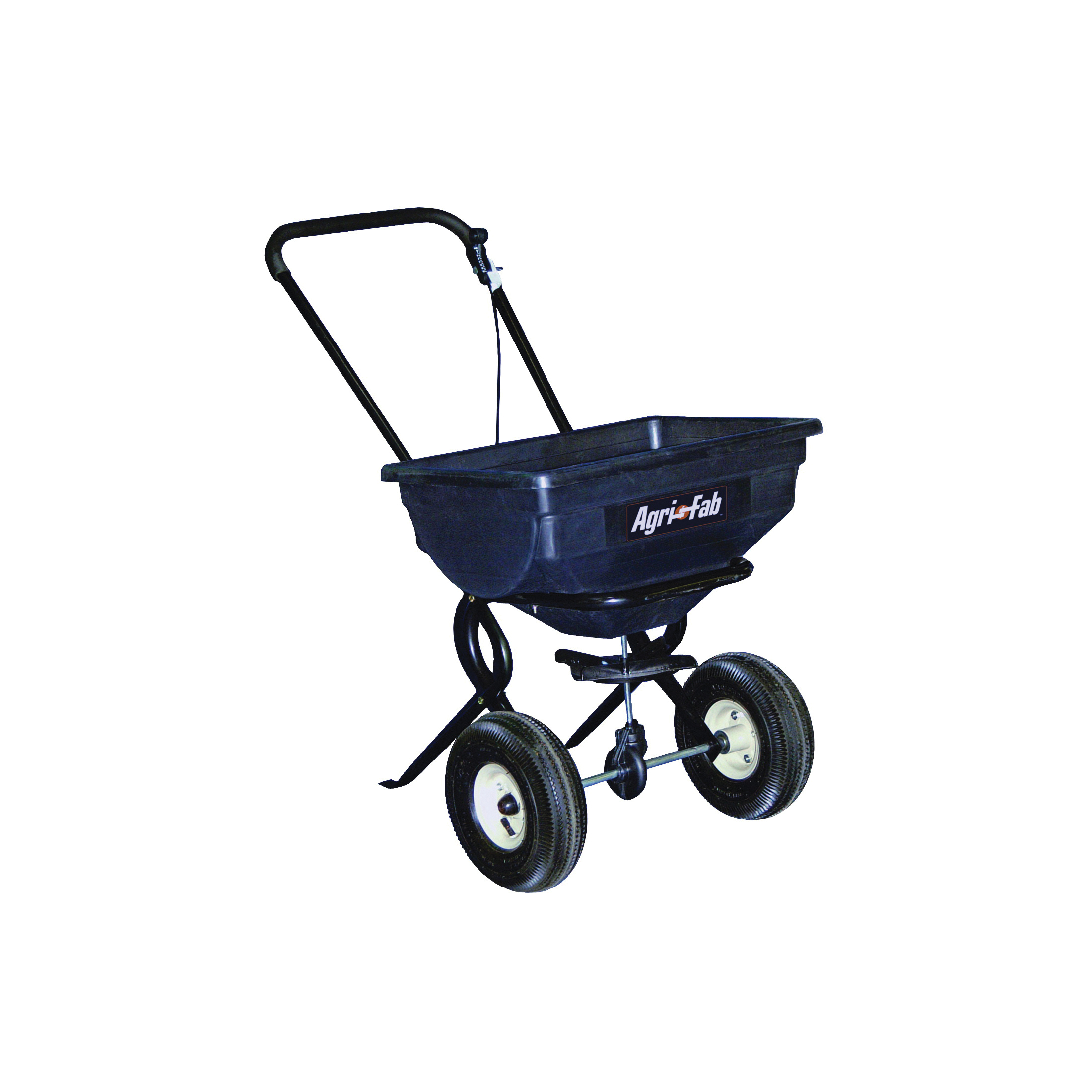 45-0388 Broadcast Spreader, 14,200 sq-ft Coverage Area, 8 to 10 ft W Spread, 85 lb Capacity, Polyester Hopper