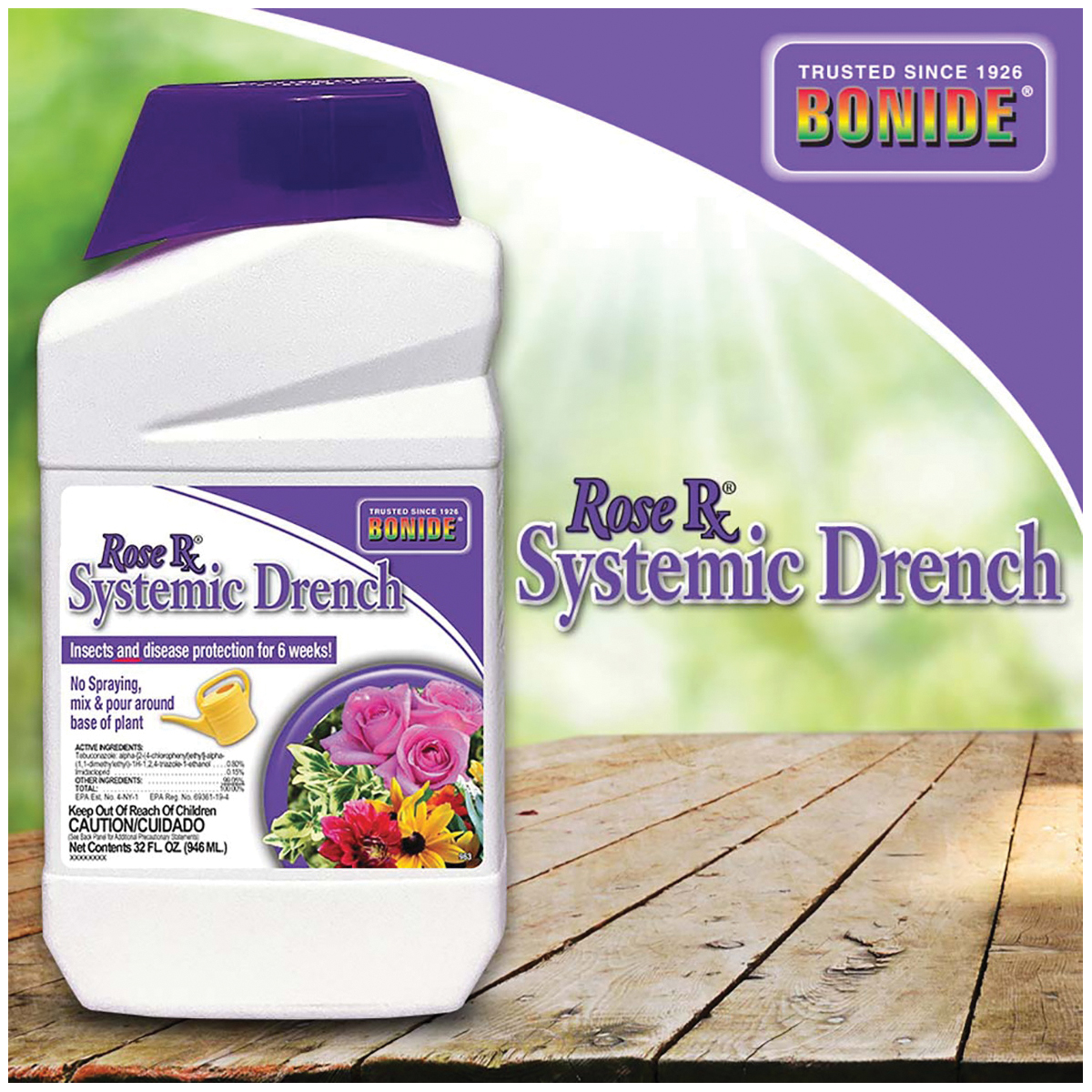 Bonide 963 Systemic Drench, Liquid, Spray Application, 1 qt Bottle