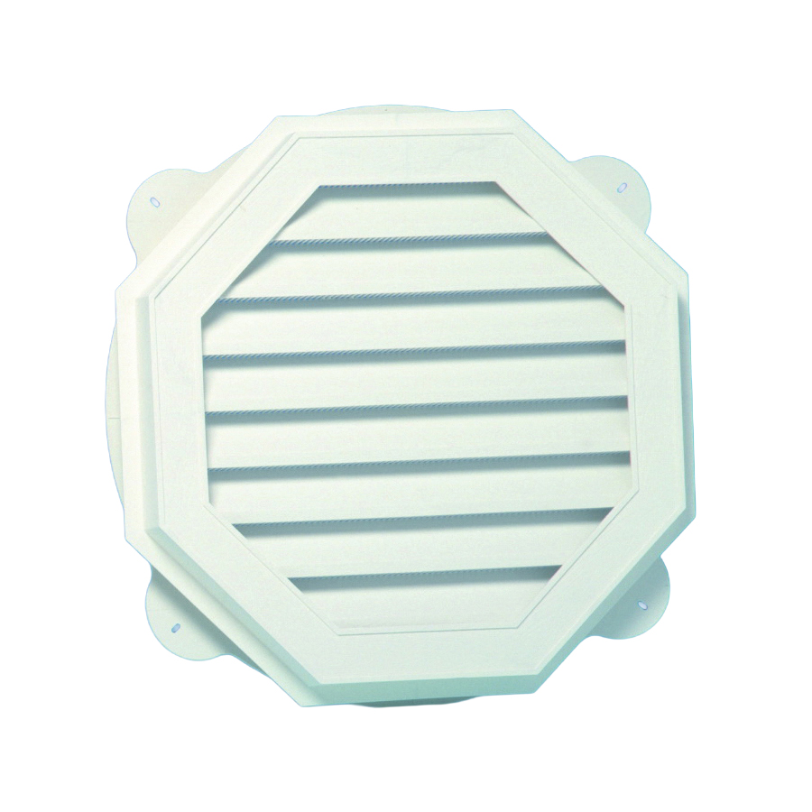 Canplas 626060-00 Gable Vent, 21-7/8 in Length, 21-7/8 in Width, Polypropylene, White, Built-In Screen