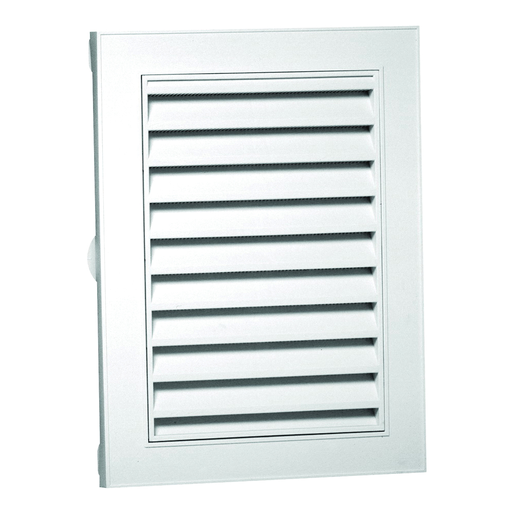 Canplas 626080-00 Gable Vent, 17.24 in Width, 23-1/4 in Length, Polypropylene, White, Built-In Screen