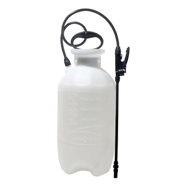 20000 Handheld Sprayer, 1 gal Tank, Polyethylene Tank, 34 in L Hose, Black/White