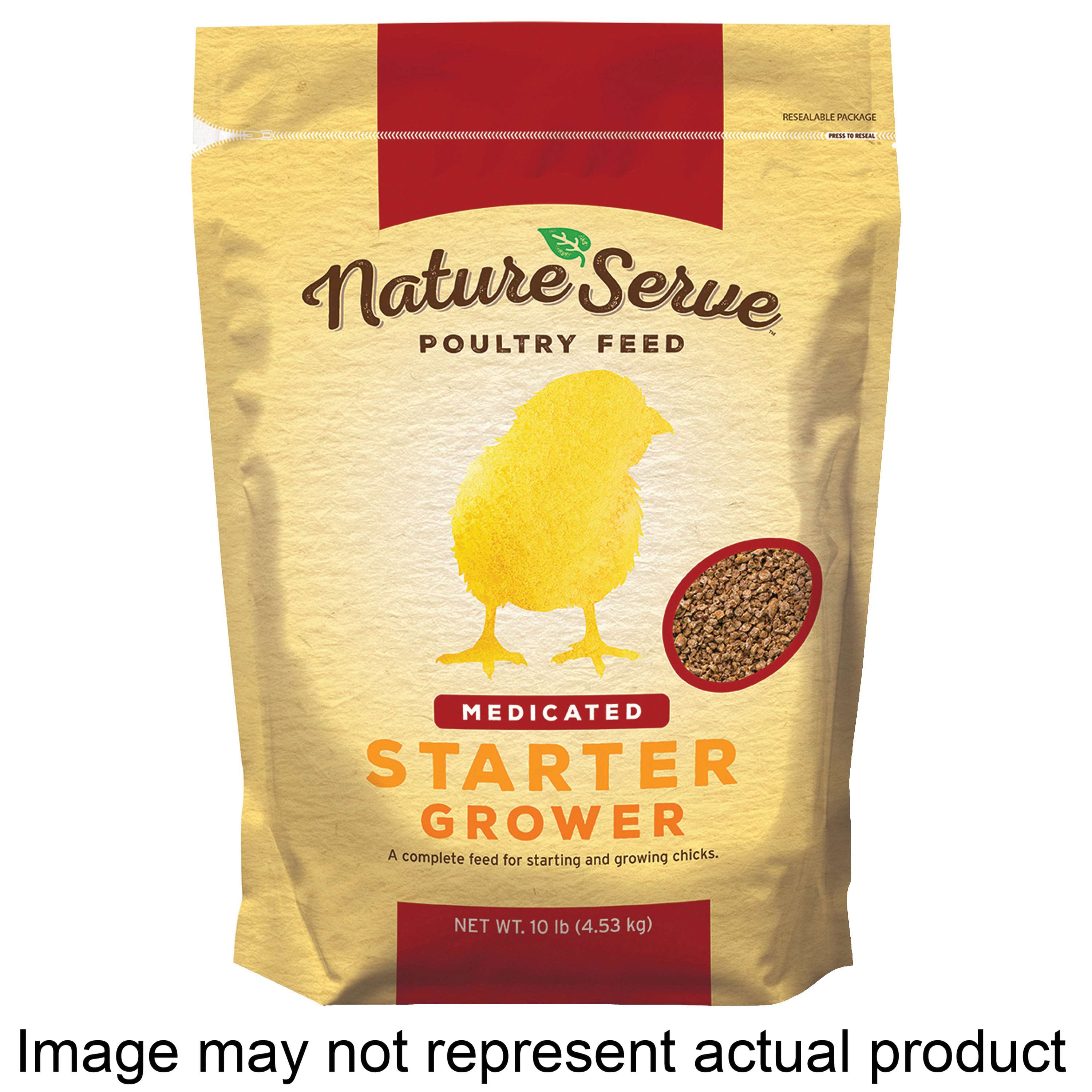 290004 Chick Starter Grower Feed, Medicated, Crumble, 10 lb, Bag