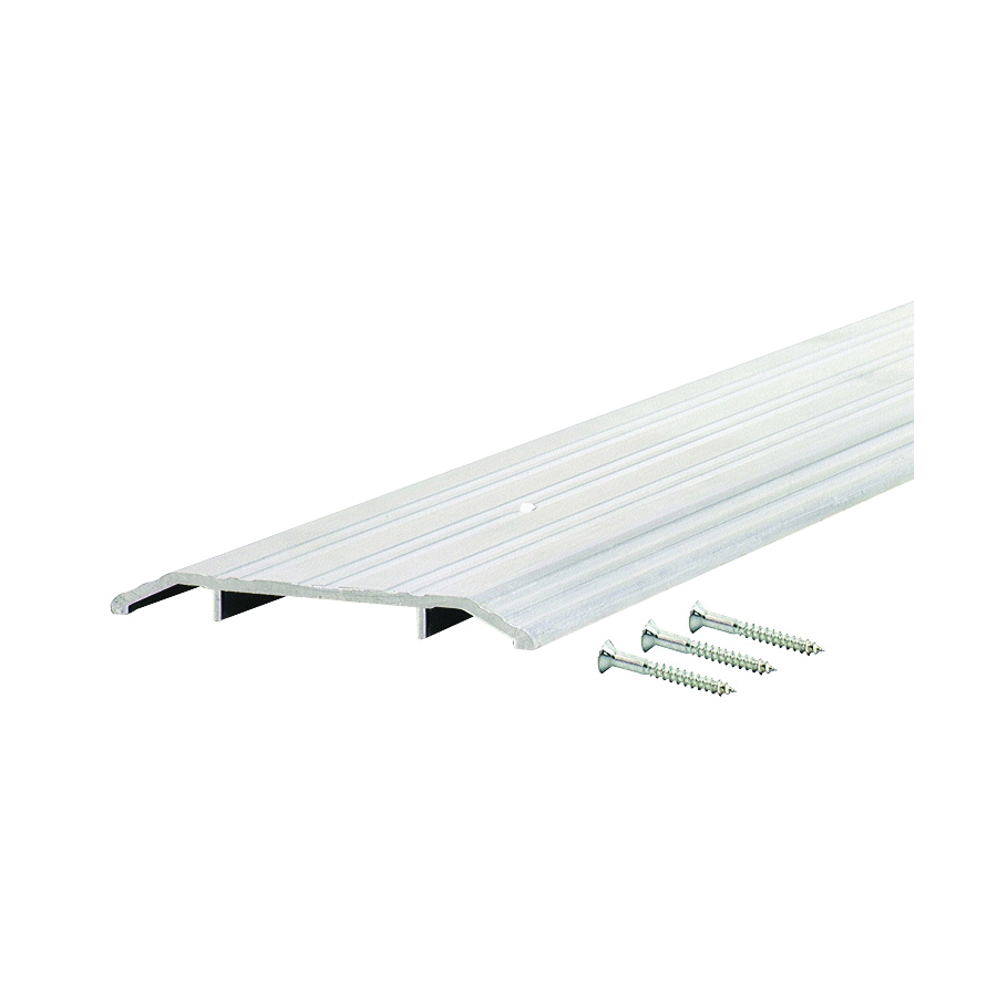 68320 Saddle Threshold, 36 in L, 5 in W, Aluminum, Silver