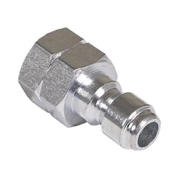 AW-0017-0017 Adapter, 1/4 x 1/4 in Connection, Quick-Connect Plug x FNPT, Stainless Steel, Plated