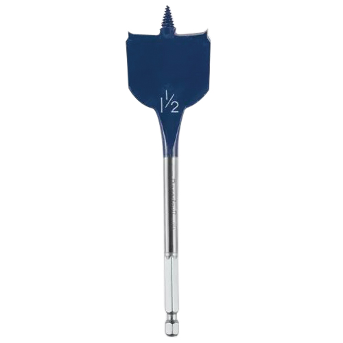 Daredevil DSB1021 Spade Drill Bit, 1-1/2 in Dia, 6 in OAL, 1/4 in Dia Shank, Hex Shank