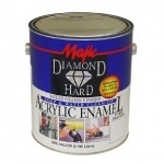 DiamondHard 8-1521-2 Enamel Paint, Satin, Black, 1 qt Can
