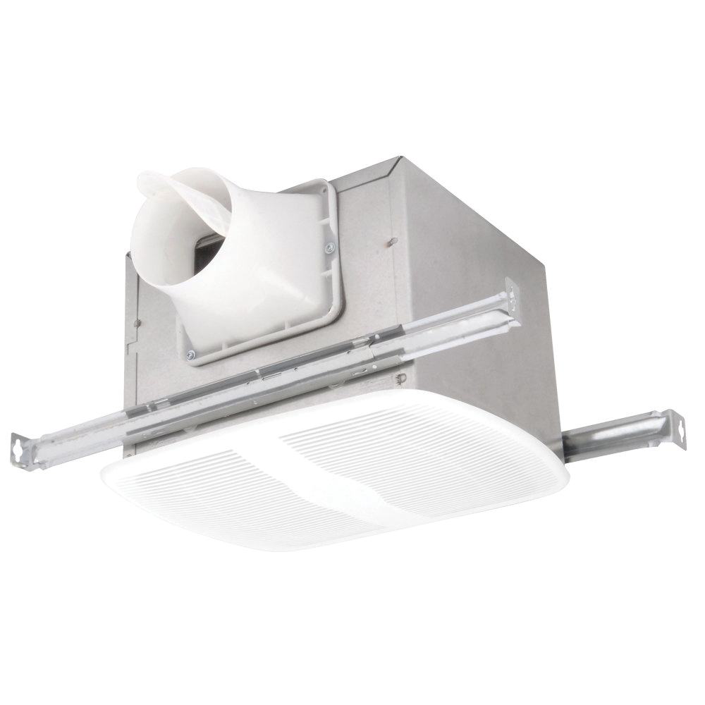 AKLS Series AK110LS Bathroom Exhaust Fan, 9-3/8 in L, 10-7/8 in W, 0.3 A, 115/120 V, 110 cfm Air, Metal, White