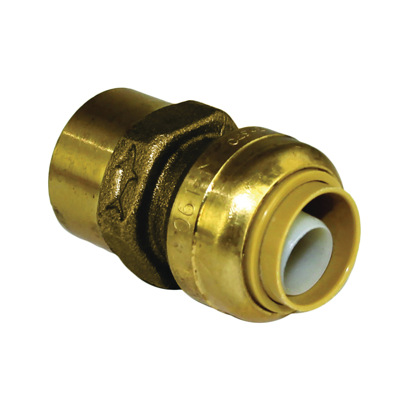 U068LFA Reducing Connector, 1/2 x 3/4 in, FNPT, Brass, 200 psi Pressure